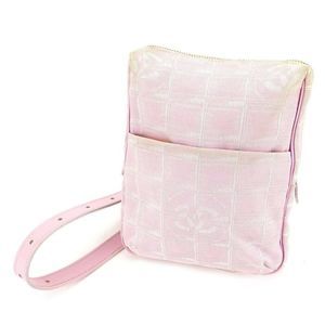 Chanel Crossbody Waist Pouch New Travel Line Pink x Gold